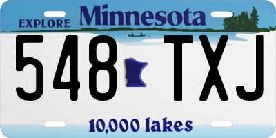 MN license plate 548TXJ