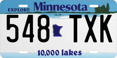 MN license plate 548TXK