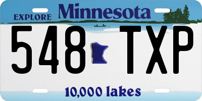 MN license plate 548TXP