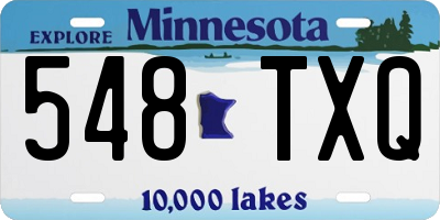 MN license plate 548TXQ