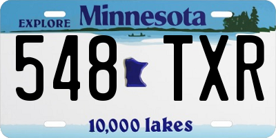 MN license plate 548TXR