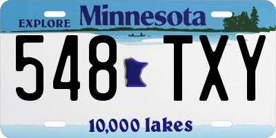 MN license plate 548TXY