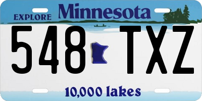 MN license plate 548TXZ