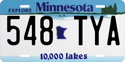 MN license plate 548TYA