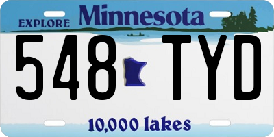 MN license plate 548TYD