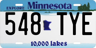 MN license plate 548TYE