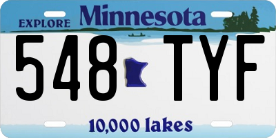MN license plate 548TYF