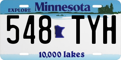 MN license plate 548TYH