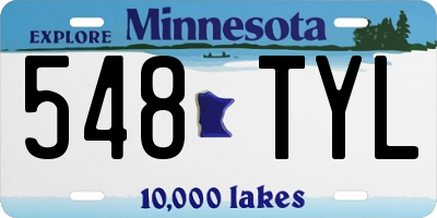 MN license plate 548TYL