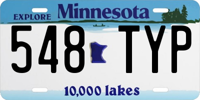 MN license plate 548TYP