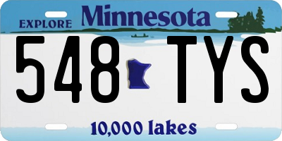 MN license plate 548TYS