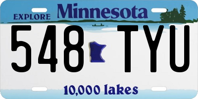 MN license plate 548TYU