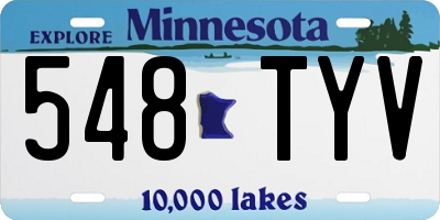 MN license plate 548TYV