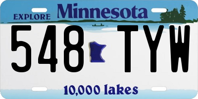 MN license plate 548TYW