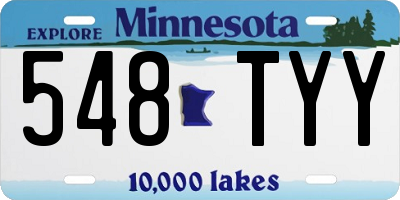 MN license plate 548TYY