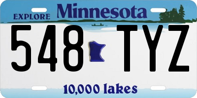 MN license plate 548TYZ