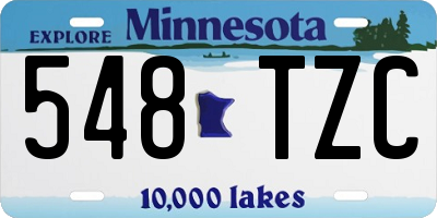 MN license plate 548TZC