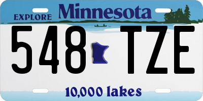 MN license plate 548TZE