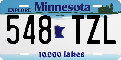 MN license plate 548TZL