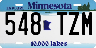 MN license plate 548TZM