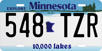 MN license plate 548TZR