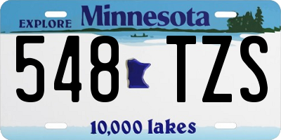 MN license plate 548TZS