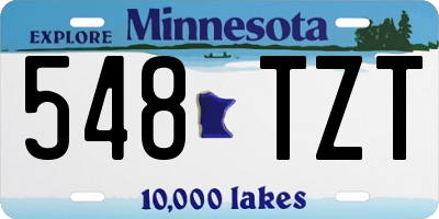 MN license plate 548TZT