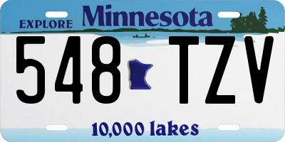 MN license plate 548TZV