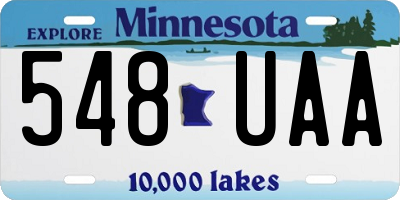 MN license plate 548UAA