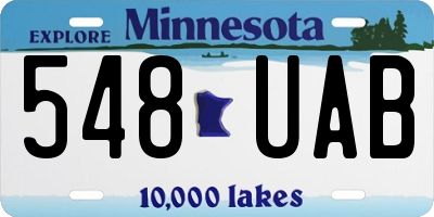MN license plate 548UAB
