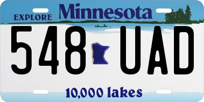 MN license plate 548UAD