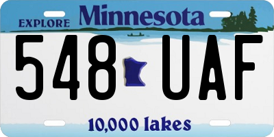 MN license plate 548UAF