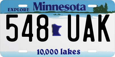 MN license plate 548UAK