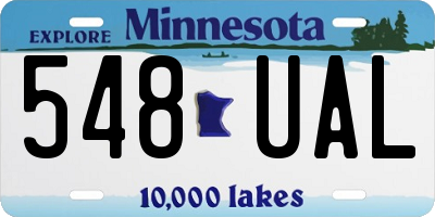 MN license plate 548UAL