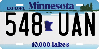 MN license plate 548UAN