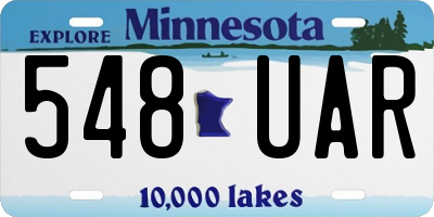MN license plate 548UAR