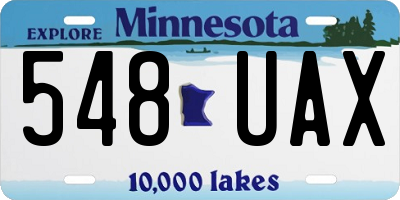 MN license plate 548UAX