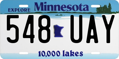 MN license plate 548UAY