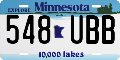 MN license plate 548UBB