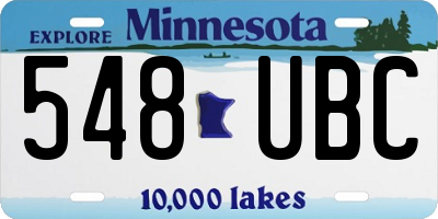 MN license plate 548UBC