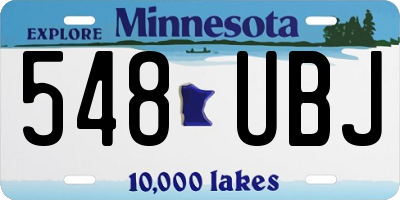 MN license plate 548UBJ