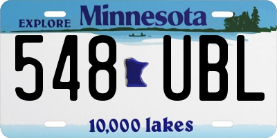 MN license plate 548UBL