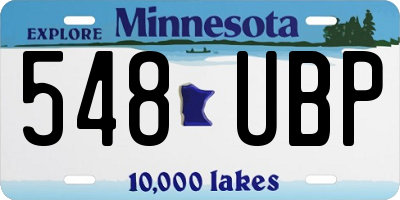 MN license plate 548UBP