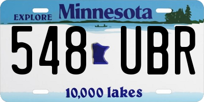 MN license plate 548UBR