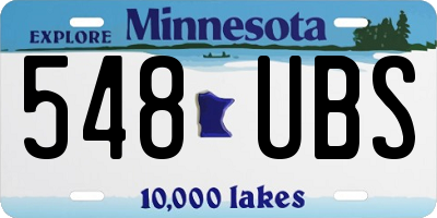 MN license plate 548UBS