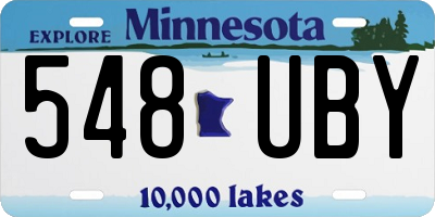 MN license plate 548UBY