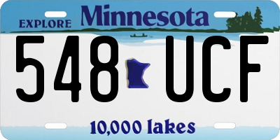 MN license plate 548UCF