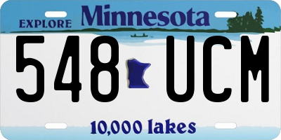 MN license plate 548UCM