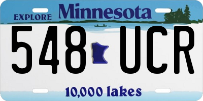 MN license plate 548UCR