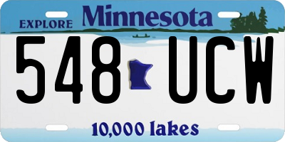 MN license plate 548UCW